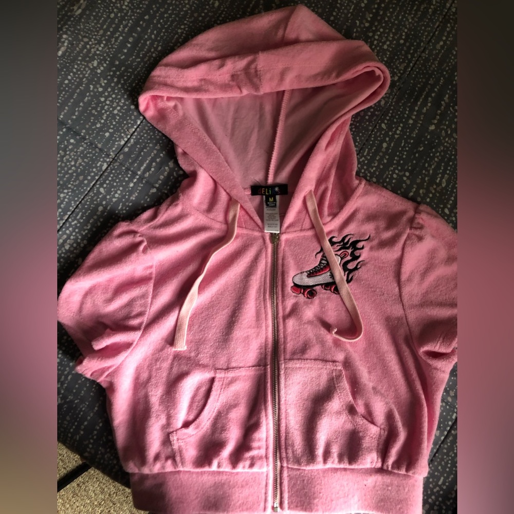 Delia’s crop zip up hoodie